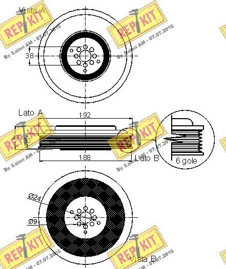 REPKIT RKT9017 - Шкив коленчатого вала autodnr.net