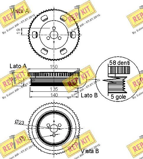 REPKIT RKT9066 - Шкив коленчатого вала autodnr.net