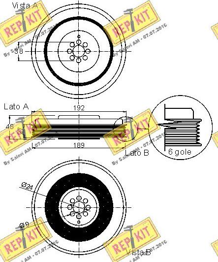 REPKIT RKT9185 - Шкив коленчатого вала autodnr.net