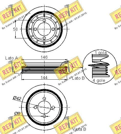 REPKIT RKT9212 - Шкив коленчатого вала autodnr.net