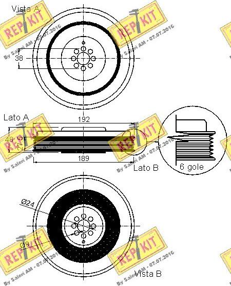 REPKIT RKT9285 - Шкив коленчатого вала autodnr.net