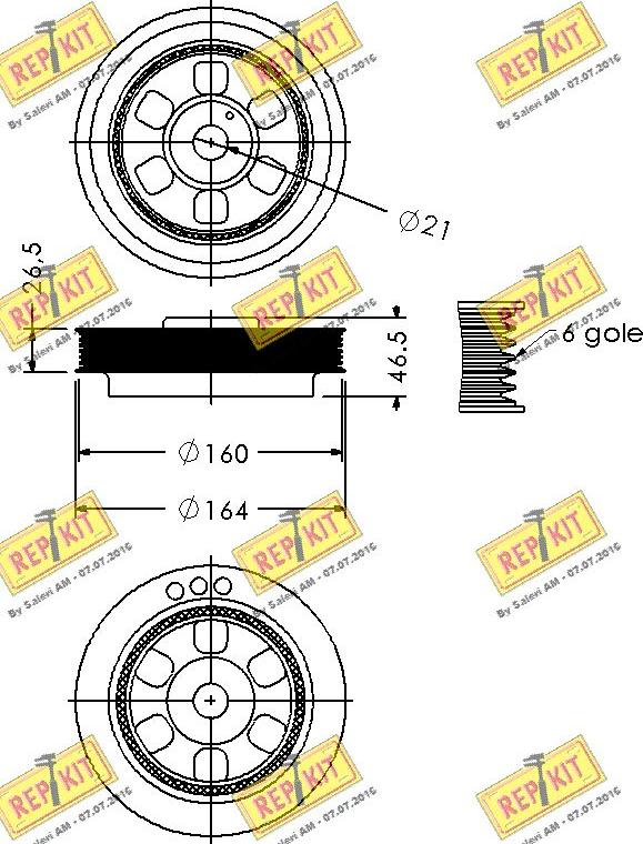 REPKIT RKT9287 - Шкив коленчатого вала autodnr.net