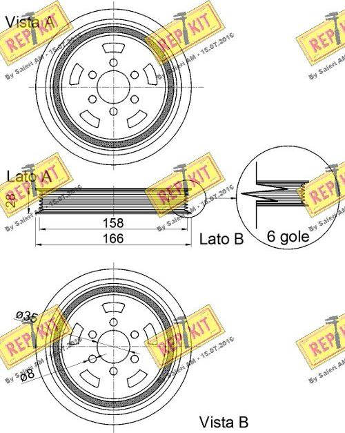 REPKIT RKT9295 - Ремінний шків, колінчастий вал autocars.com.ua