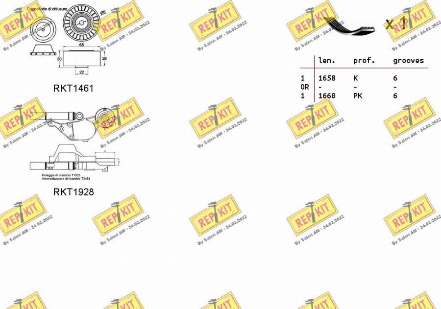 REPKIT RKTA0011 - Поликлиновий ремінний комплект autocars.com.ua