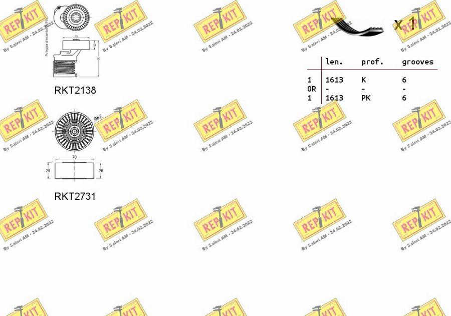 REPKIT RKTA0013 - Поликлиновый ременный комплект autodnr.net