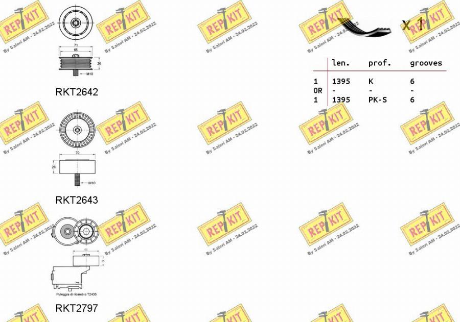 REPKIT RKTA0070 - Поликлиновий ремінний комплект autocars.com.ua