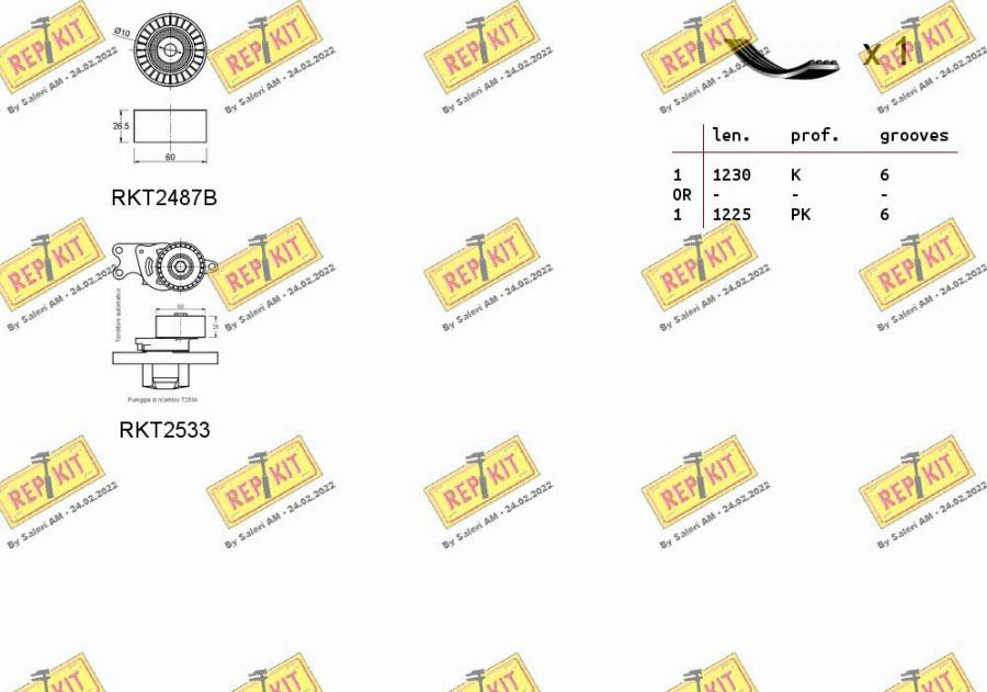 REPKIT RKTA0077 - Поликлиновий ремінний комплект autocars.com.ua