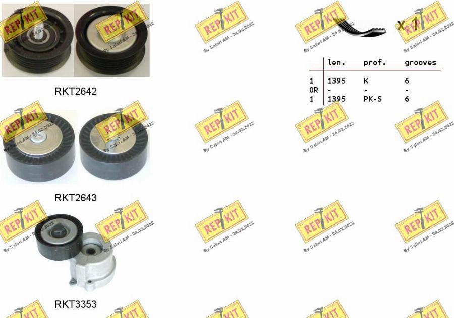 REPKIT RKTA0080 - Поликлиновий ремінний комплект autocars.com.ua