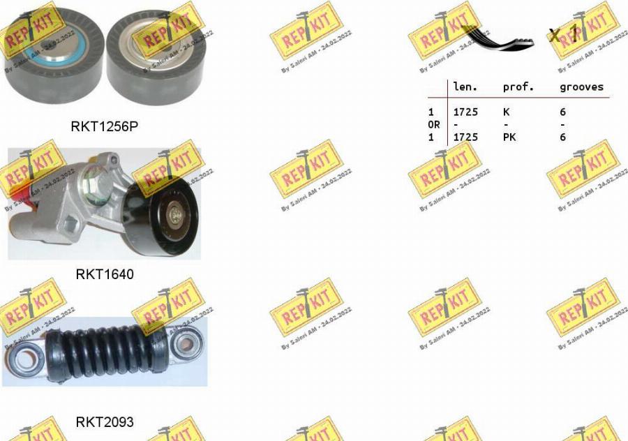 REPKIT RKTA0089 - Поликлиновий ремінний комплект autocars.com.ua