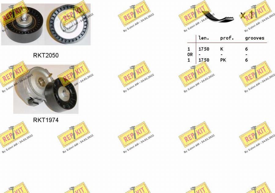 REPKIT RKTA0093 - Поликлиновий ремінний комплект autocars.com.ua