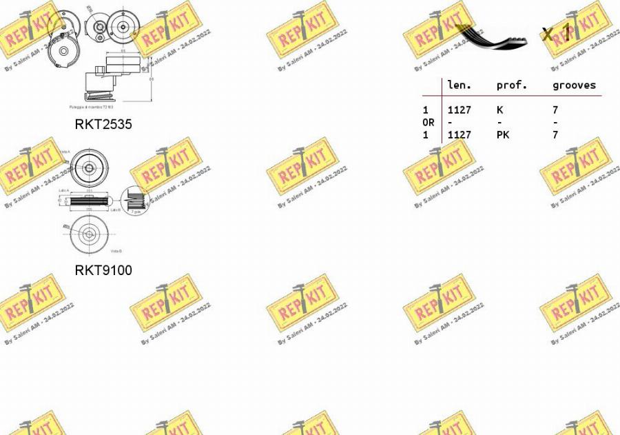 REPKIT RKTA0099 - Поликлиновий ремінний комплект autocars.com.ua