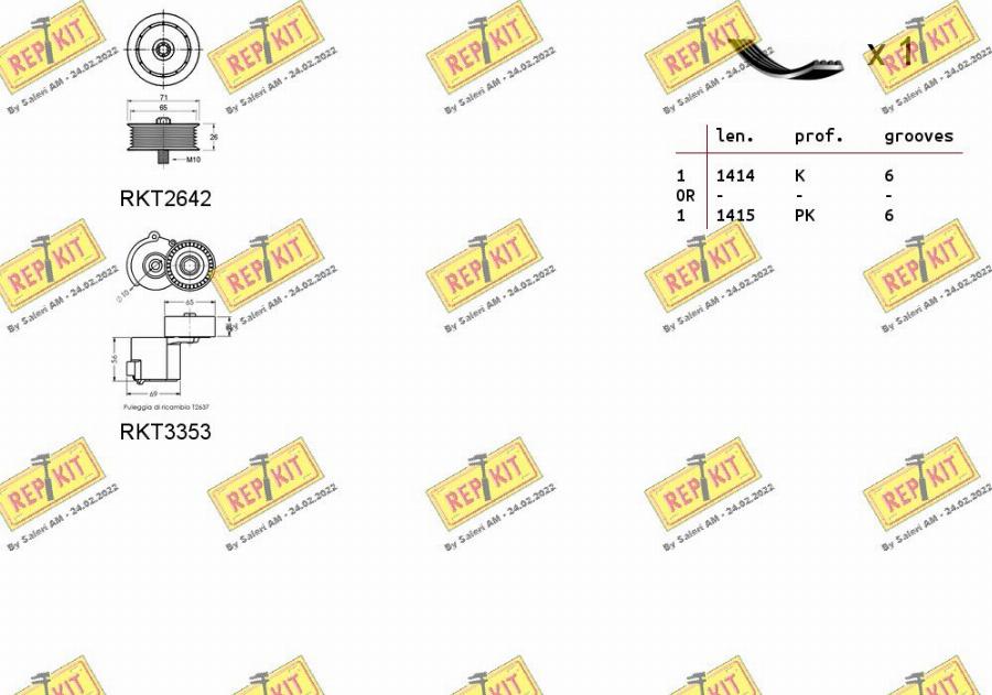 REPKIT RKTA0105 - Поликлиновий ремінний комплект autocars.com.ua