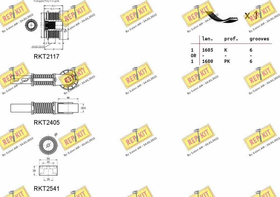 REPKIT RKTA0107 - Поликлиновий ремінний комплект autocars.com.ua