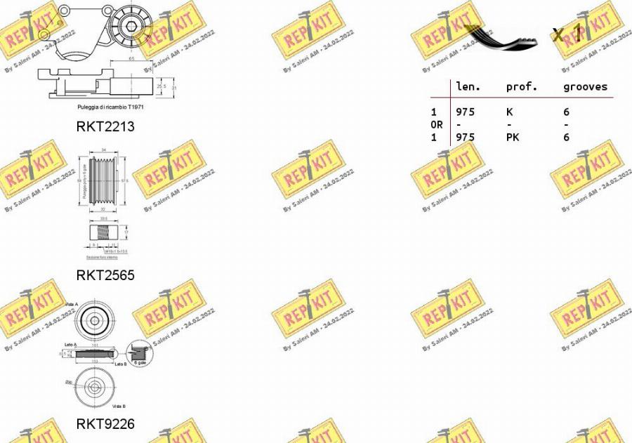 REPKIT RKTA0111 - Поликлиновий ремінний комплект autocars.com.ua