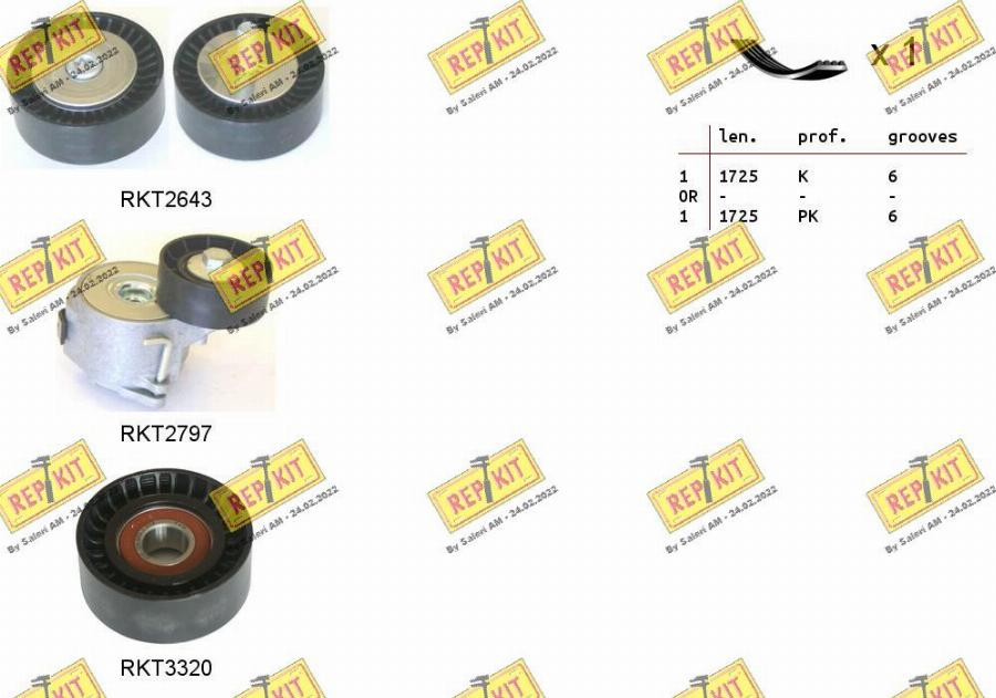 REPKIT RKTA0118 - Поликлиновий ремінний комплект autocars.com.ua