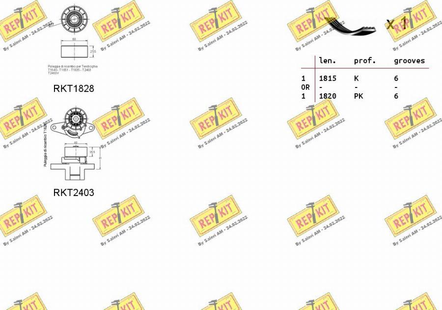 REPKIT RKTA0125 - Поликлиновий ремінний комплект autocars.com.ua