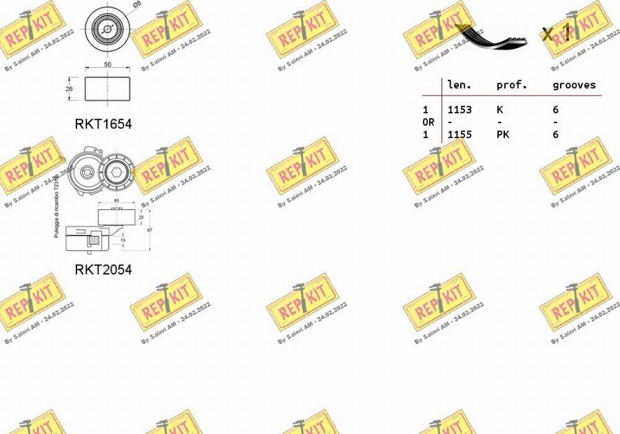 REPKIT RKTA0132 - Поликлиновий ремінний комплект autocars.com.ua