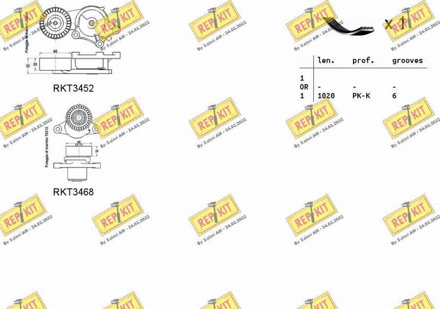 REPKIT RKTA0135 - Поликлиновий ремінний комплект autocars.com.ua