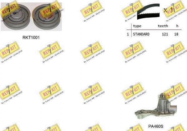 REPKIT RKTK0816PA - Водяний насос + комплект зубчатого ременя autocars.com.ua