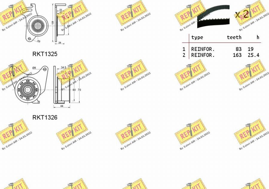 REPKIT RKTK0837 - Комплект ремня ГРМ autodnr.net