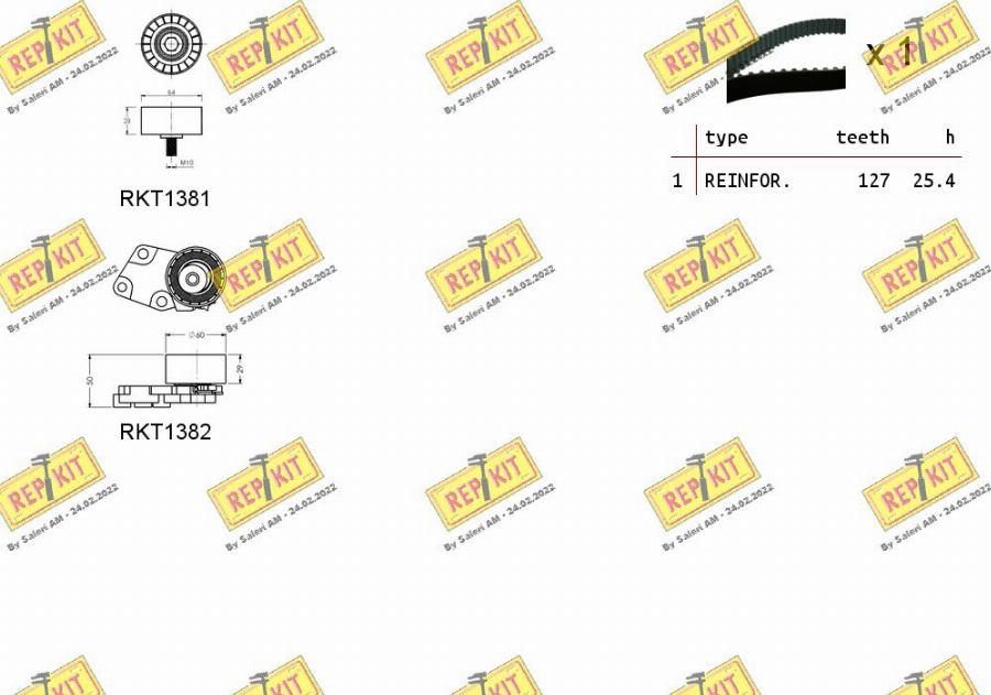 REPKIT RKTK0843 - Комплект ремня ГРМ autodnr.net