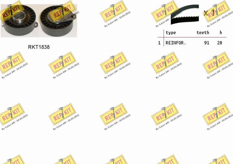REPKIT RKTK0861 - Комплект ременя ГРМ autocars.com.ua