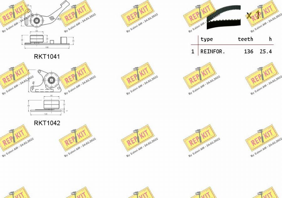 REPKIT RKTK0871 - Комплект ремня ГРМ autodnr.net