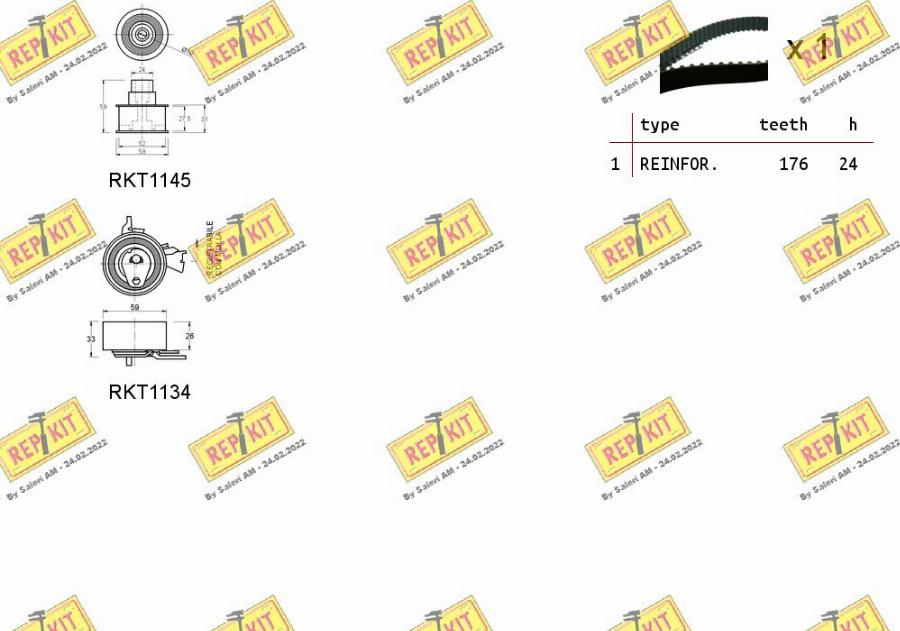 REPKIT RKTK0894 - Комплект ремня ГРМ autodnr.net