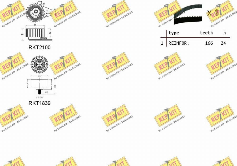 REPKIT RKTK0906 - Комплект ременя ГРМ autocars.com.ua