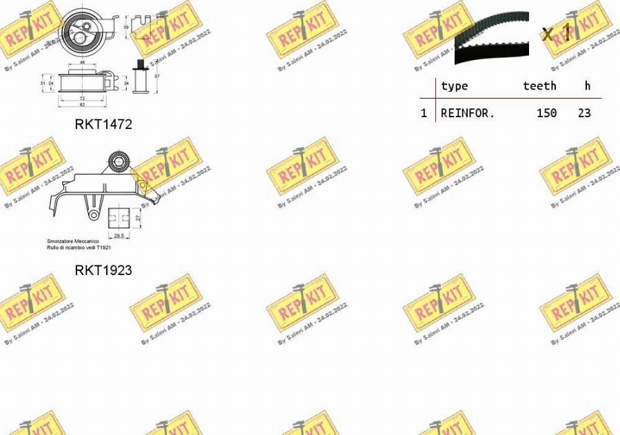 REPKIT RKTK0909 - Комплект ремня ГРМ autodnr.net