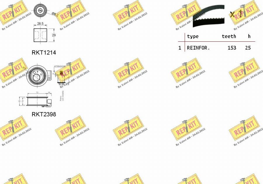 REPKIT RKTK0911 - Комплект ремня ГРМ autodnr.net