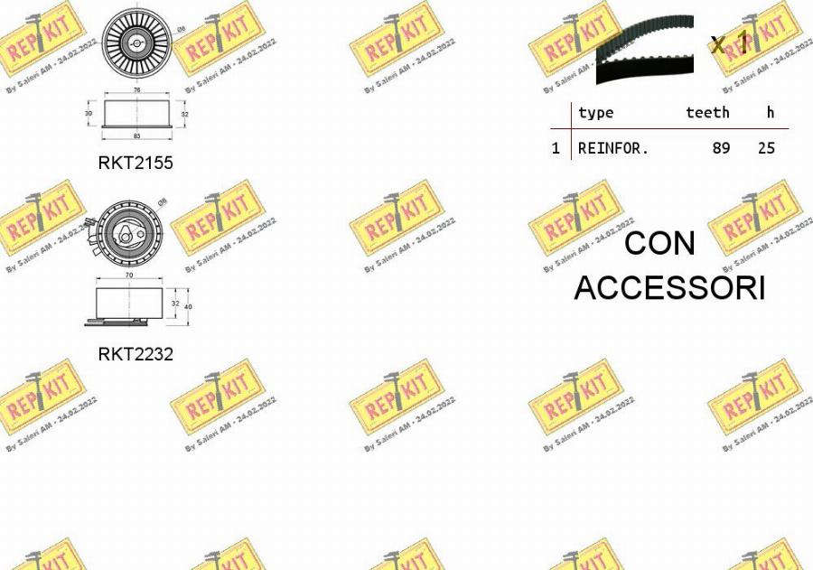 REPKIT RKTK0921 - Комплект ременя ГРМ autocars.com.ua