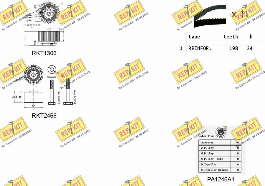 REPKIT RKTK0927PA - Водяной насос + комплект зубчатого ремня autodnr.net