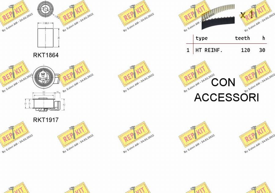 REPKIT RKTK0940 - Комплект ремня ГРМ autodnr.net