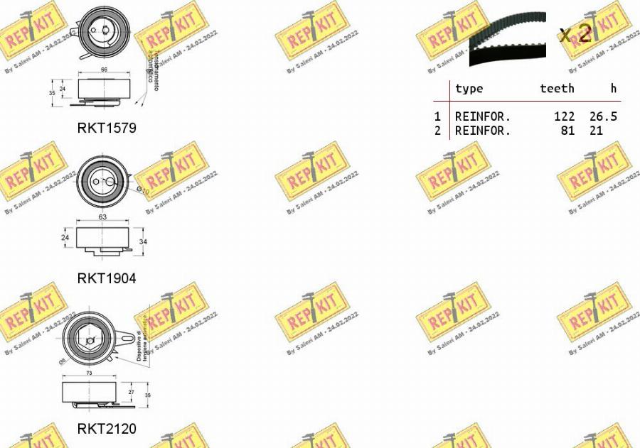 REPKIT RKTK0946 - Комплект ремня ГРМ autodnr.net