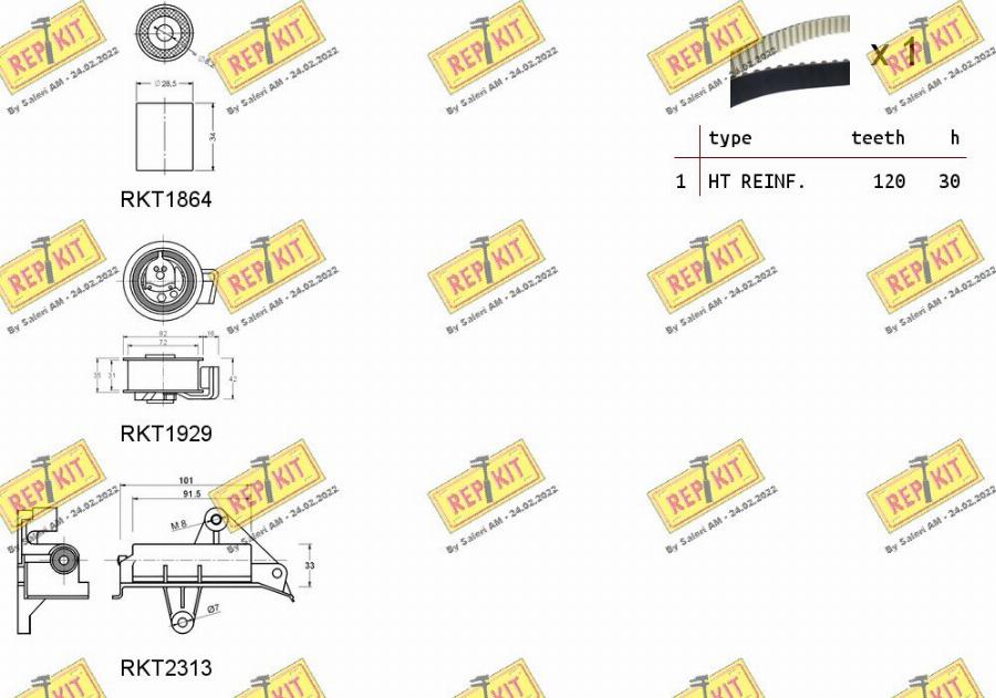 REPKIT RKTK0951C - Комплект ремня ГРМ autodnr.net