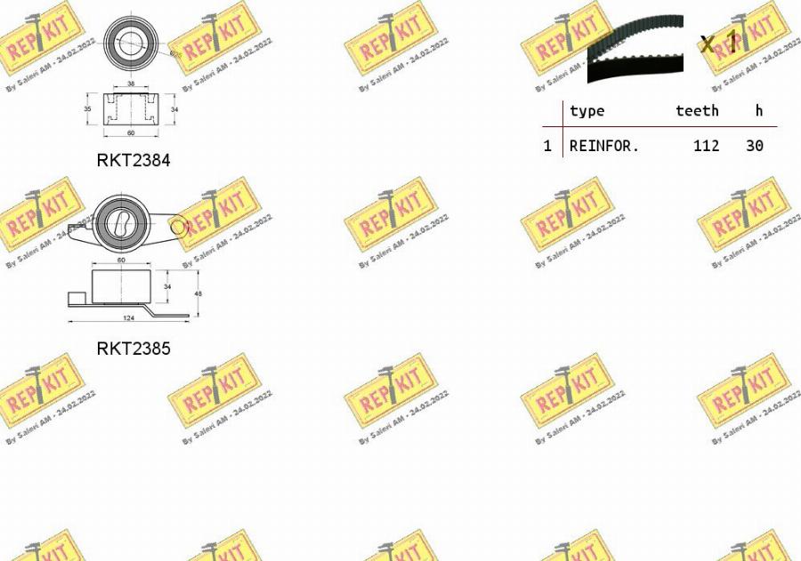 REPKIT RKTK0952 - Комплект ременя ГРМ autocars.com.ua