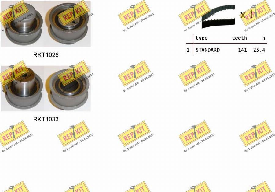 REPKIT RKTK0978 - Комплект ременя ГРМ autocars.com.ua