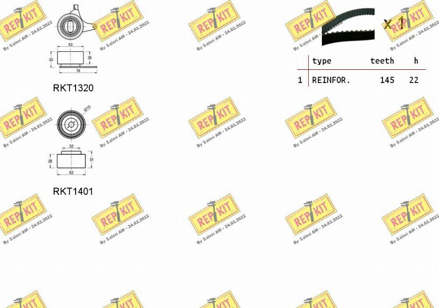 REPKIT RKTK1000 - Комплект ременя ГРМ autocars.com.ua