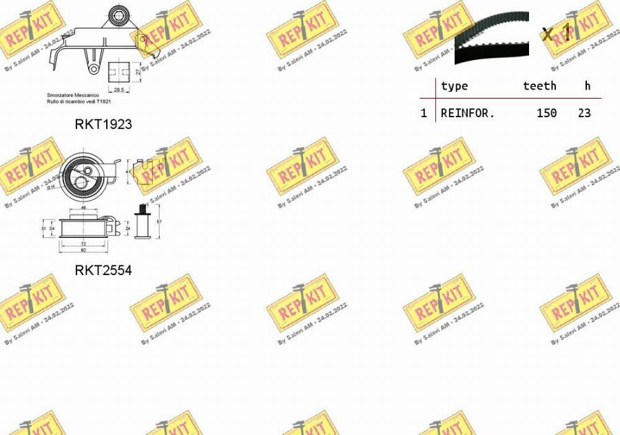 REPKIT RKTK1049 - Комплект ременя ГРМ autocars.com.ua