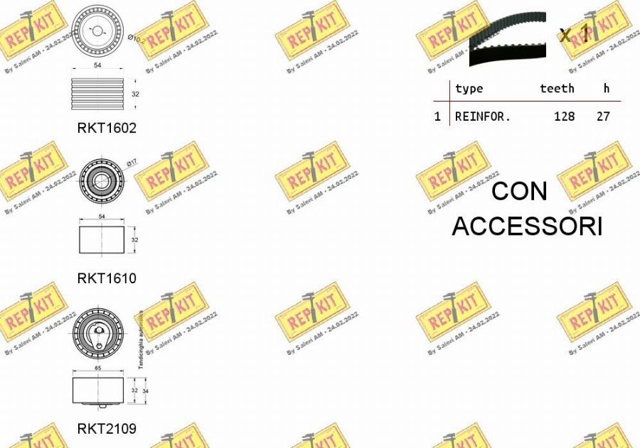 REPKIT RKTK1052 - Комплект ременя ГРМ autocars.com.ua