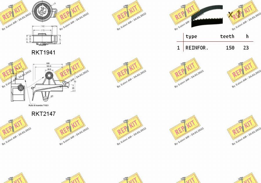 REPKIT RKTK1055 - Комплект ременя ГРМ autocars.com.ua