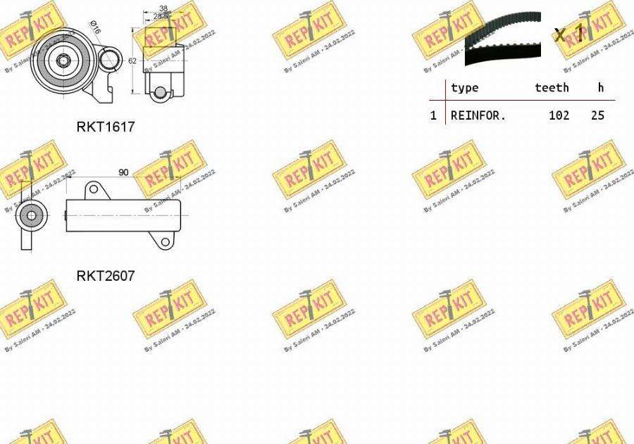 REPKIT RKTK1064C - Комплект ременя ГРМ autocars.com.ua