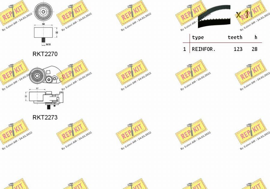 REPKIT RKTK1070 - Комплект ремня ГРМ autodnr.net