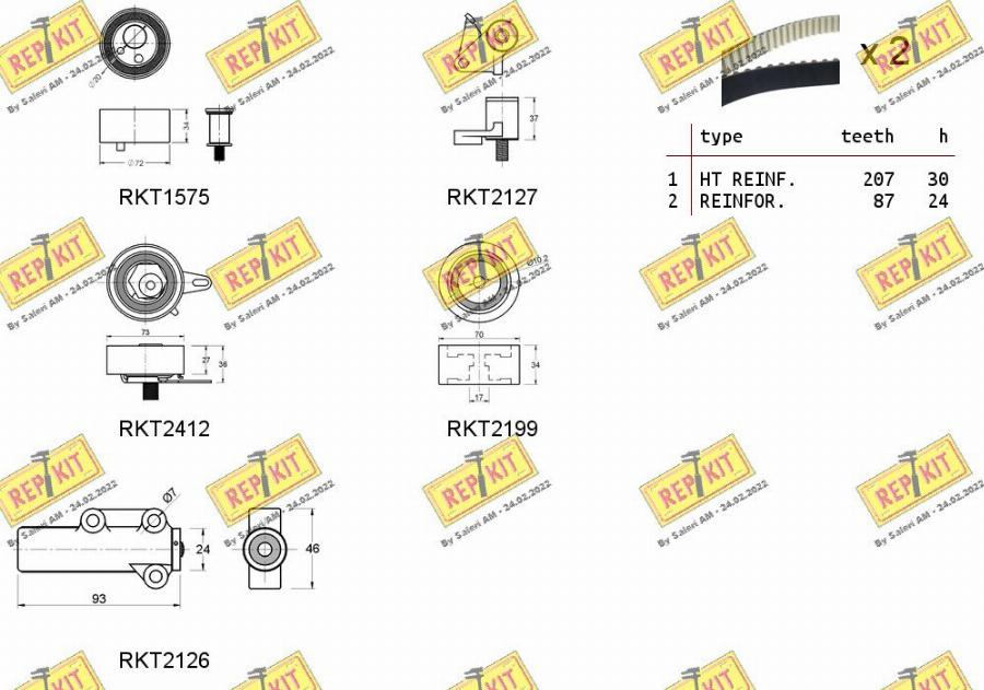 REPKIT RKTK1077C - Комплект ременя ГРМ autocars.com.ua