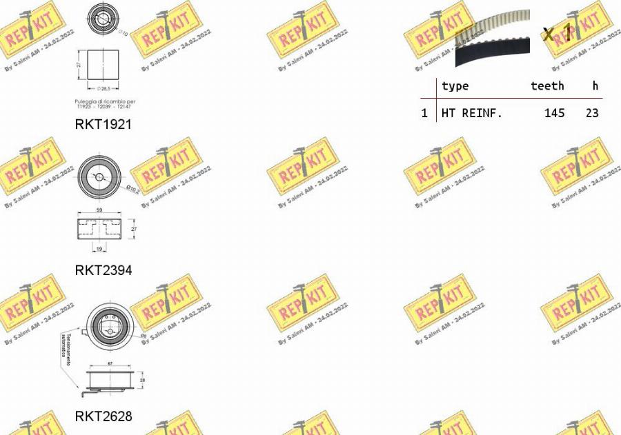 REPKIT RKTK1102 - Комплект ременя ГРМ autocars.com.ua