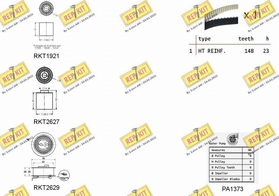 REPKIT RKTK1109PA - Водяний насос + комплект зубчатого ременя autocars.com.ua