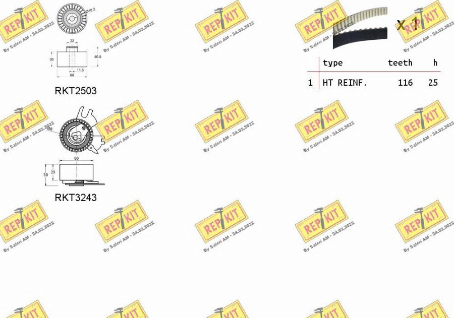 REPKIT RKTK1157 - Комплект ременя ГРМ autocars.com.ua