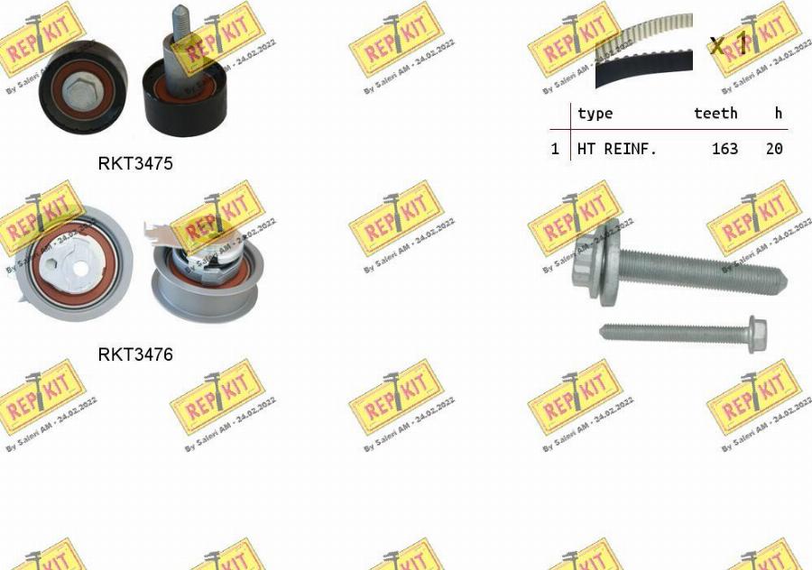 REPKIT RKTK1174 - Комплект ремня ГРМ autodnr.net