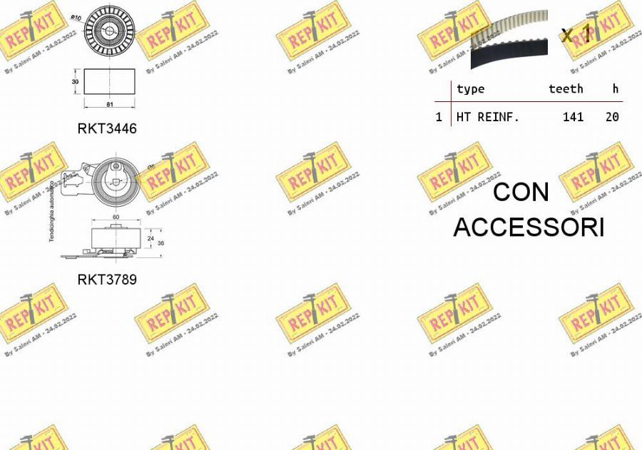 REPKIT RKTK1185 - Комплект ременя ГРМ autocars.com.ua